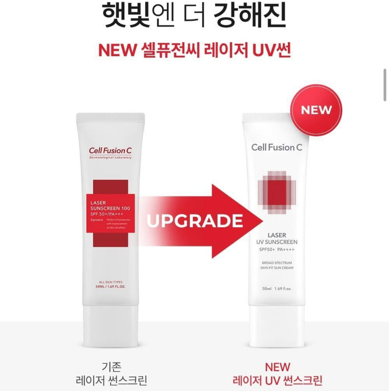 送Melody毛巾💫韓國醫美院線新寵⭐️|Cell Fusion C王牌全效低敏養膚舒緩防曬霜SPF50+ PA+++🏥