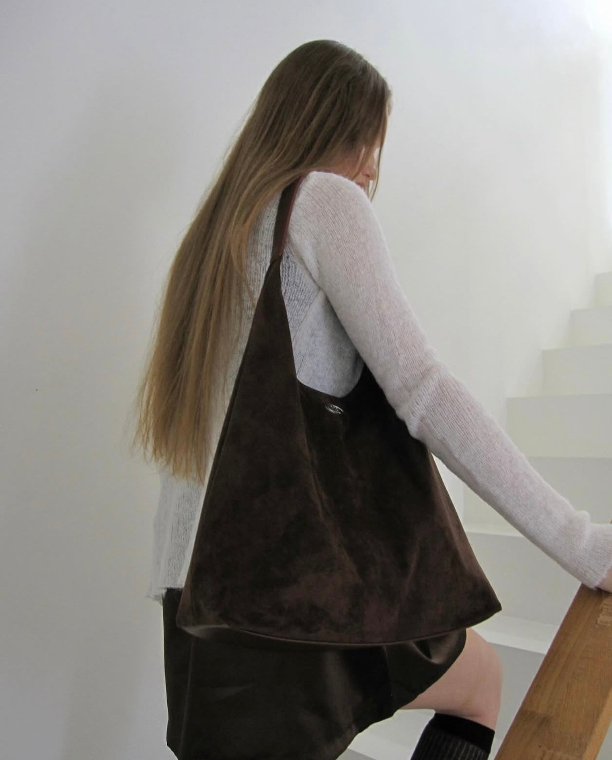 韓國小眾品牌🇰🇷Merci Suede Shoulder Bag 側孭袋👝