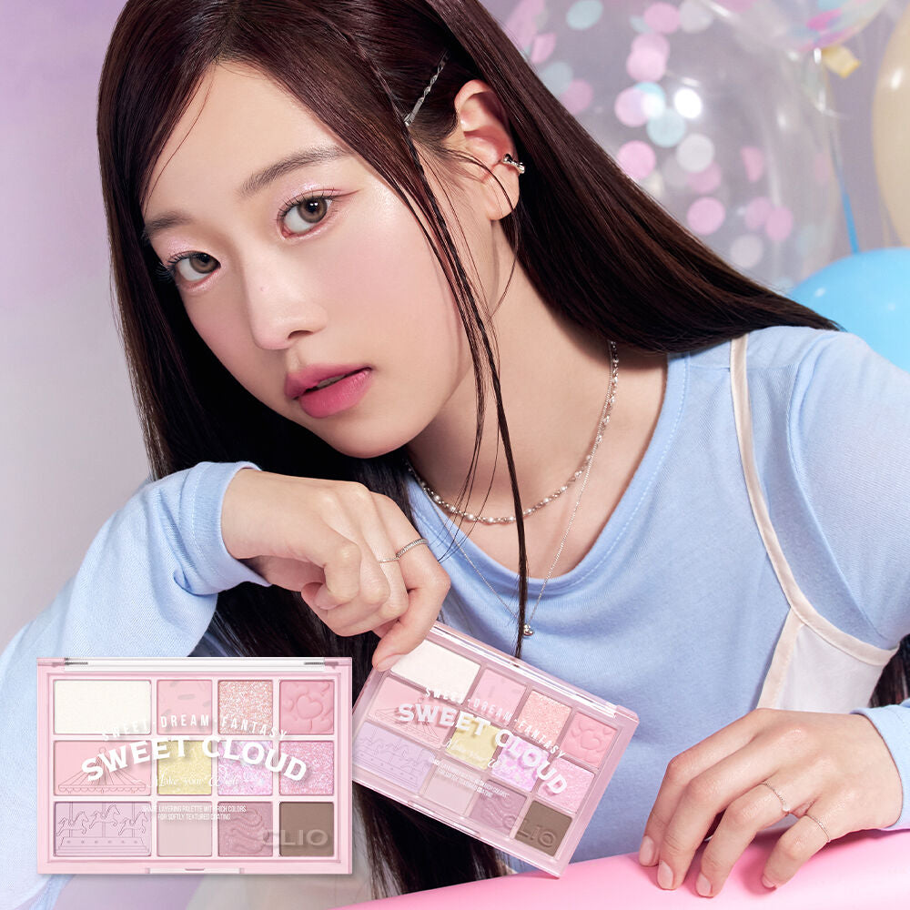 Clio Shade & Shadow Palette 05 Sweet Cloud 05旋轉木馬12色眼影盤🔮🦄
