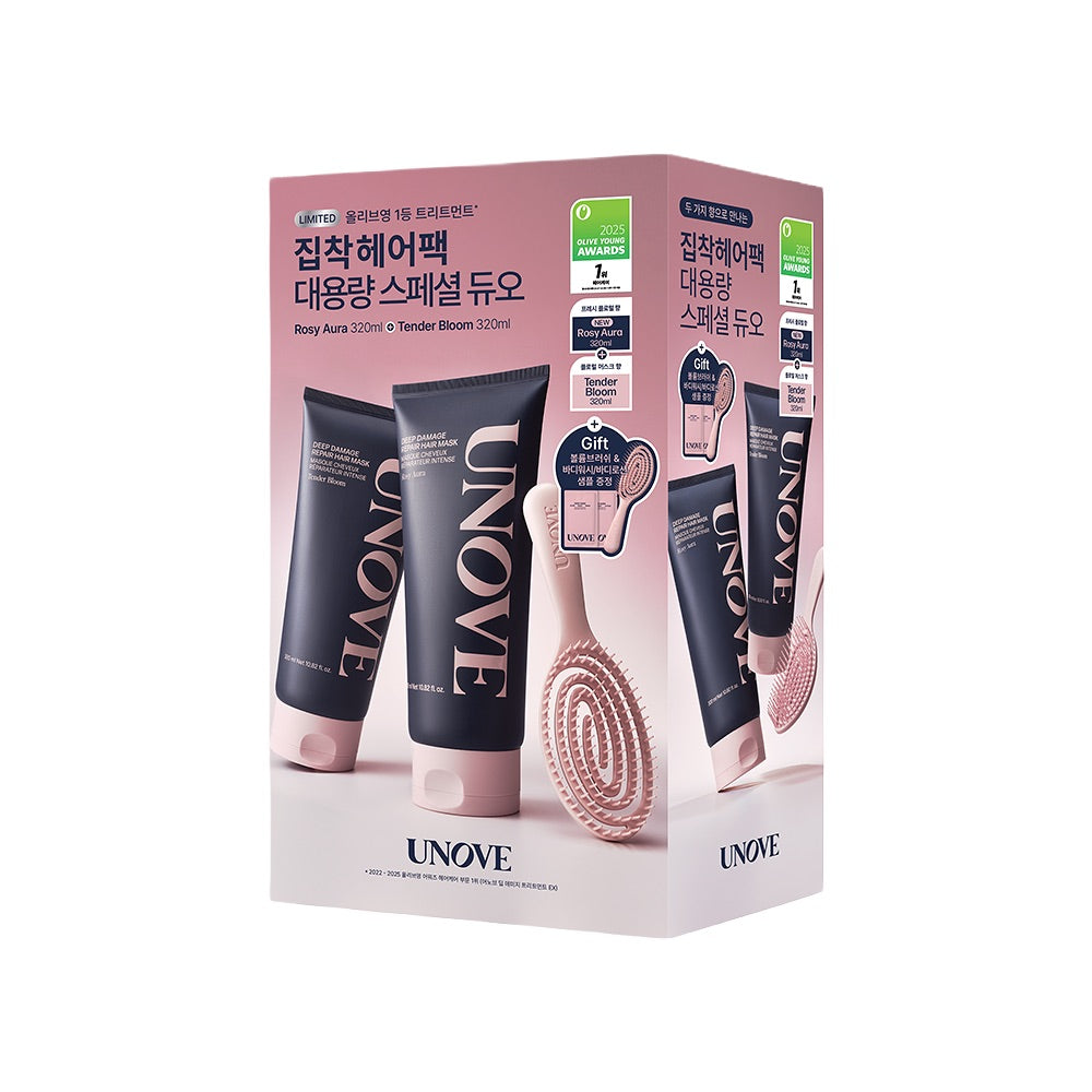 送抗毛躁梳子/ +送擠壓器 ✨Unove深層受損修護髮膜護髮素Unove Deep Damage Treatment EX Set⭐️