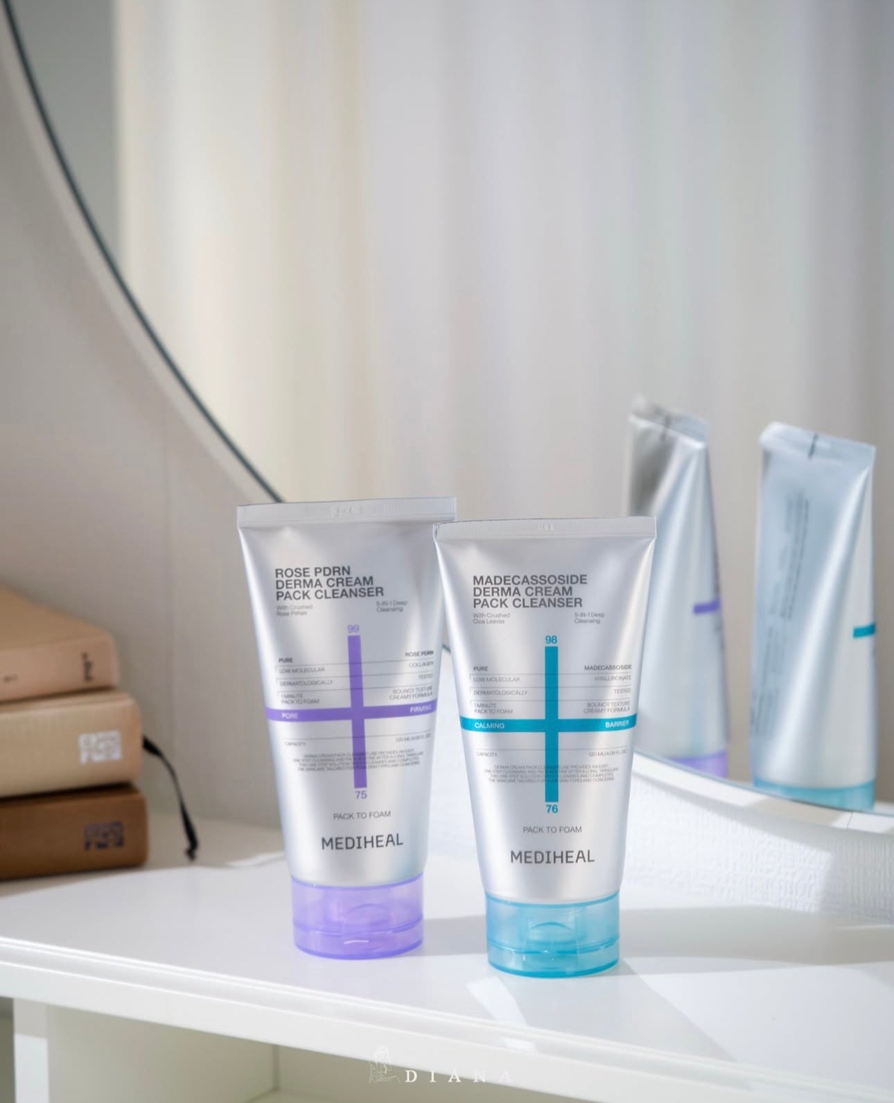 MEDIHEAL積雪草玫瑰煥膚面膜潔面二合一 ✨MEDIHEAL Derma Cream Pack Cleanser | 一次潔面、五重功效 💫