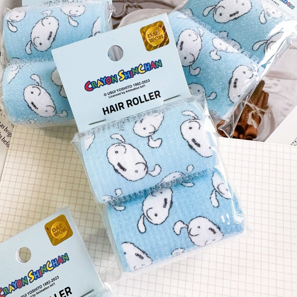 空氣瀏海必備|蠟筆小新小白蓬鬆髮捲器 2入組(๑• ̫•๑)♡