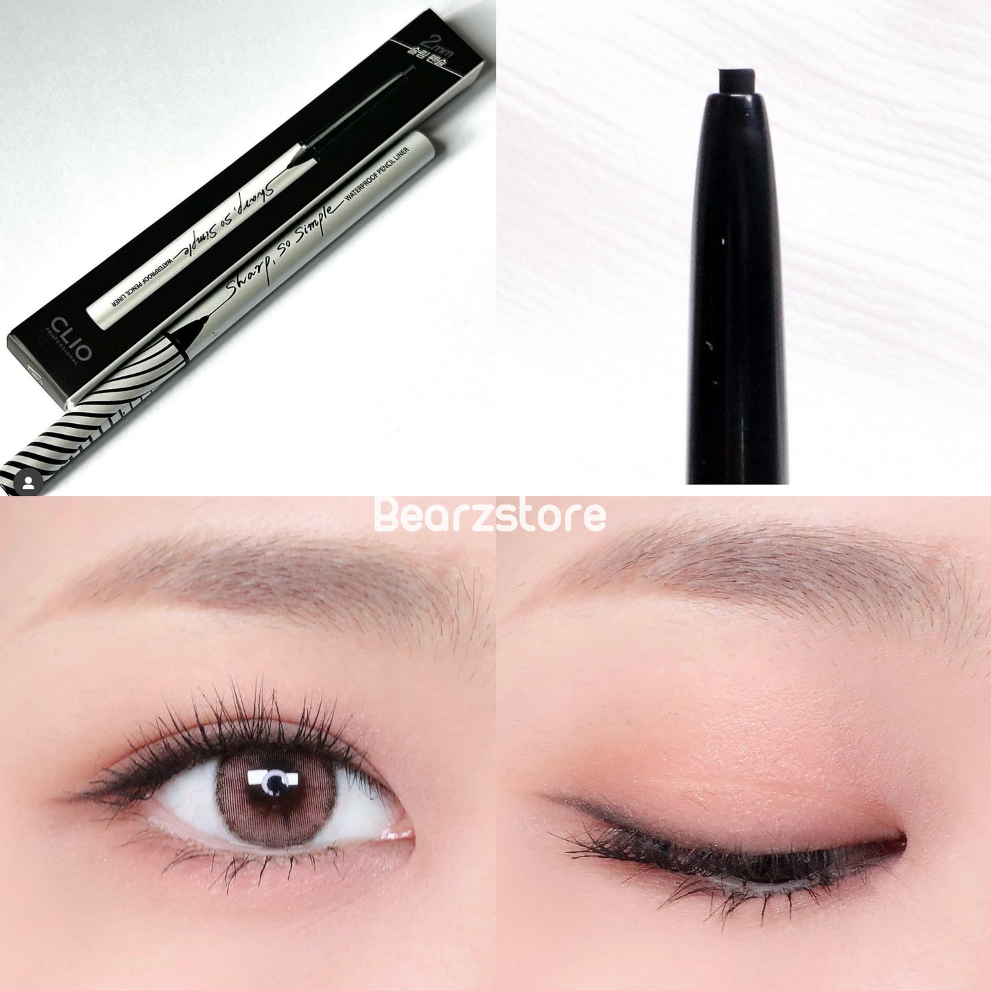 宋智雅都在用💖| Clio 纖細防水眼線膠筆 Clio Sharp So Simple Waterproof Pencil Liner| 防暈防水防油🪄