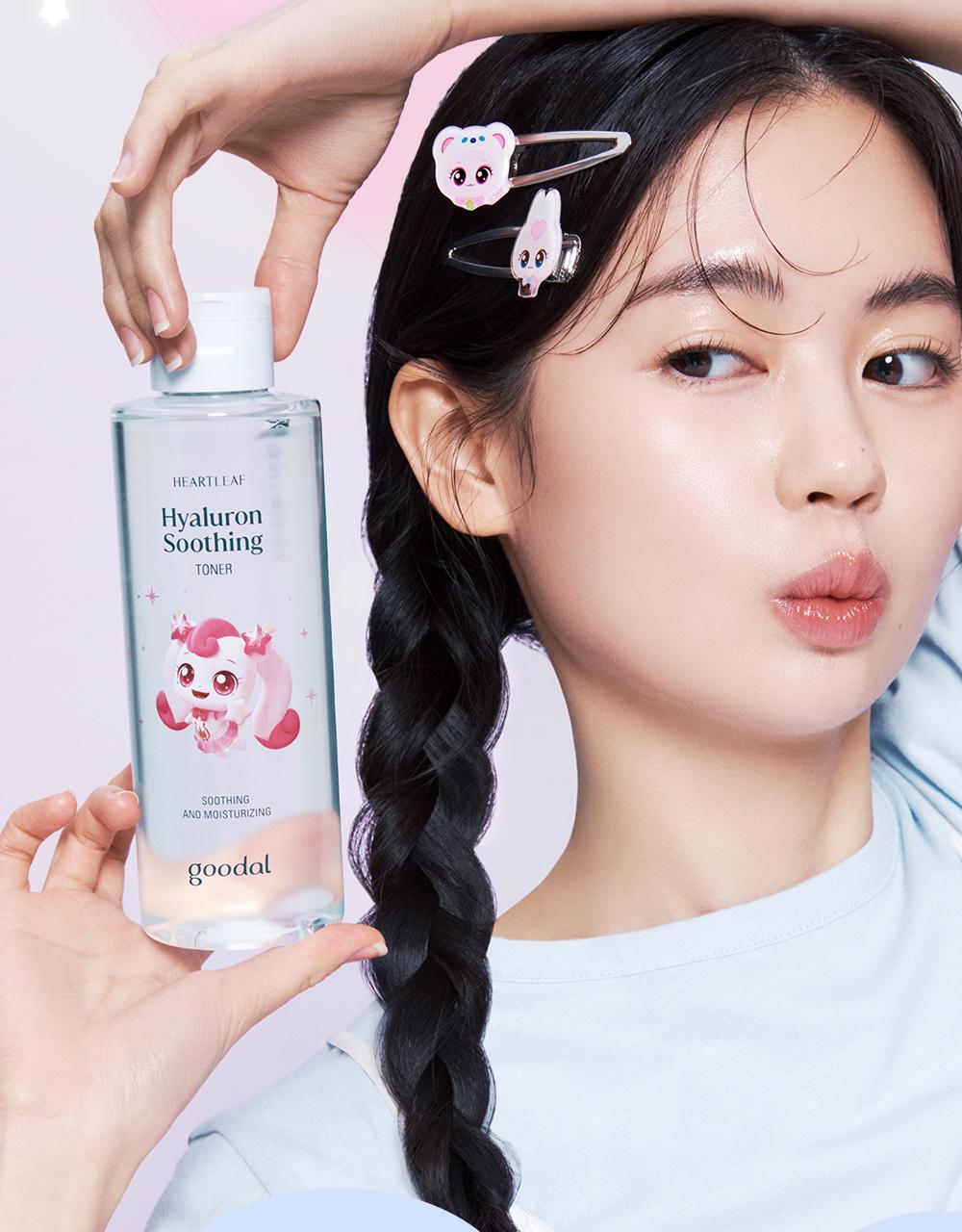 1+1套裝✨Goodal 純素涼感透明質酸保濕舒緩爽膚水| Goodal Heartleaf Hyaluron Soothing Toner🩵🧊