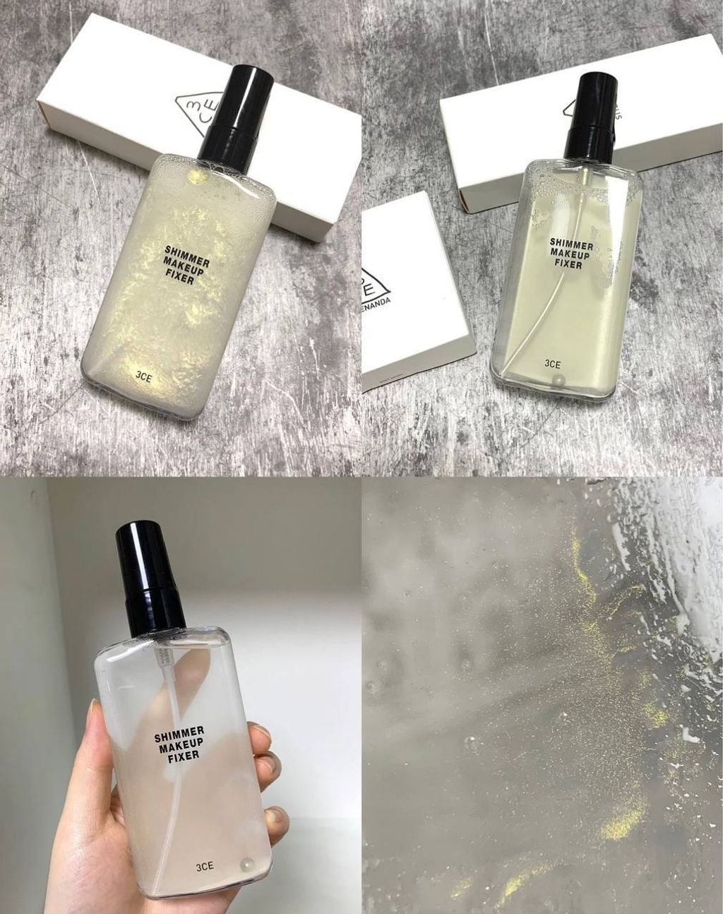 光澤底妝小心機🥂| 3CE Shimmer Make-up Fixer琉金貝殼珠光定妝噴霧|定妝神器✨