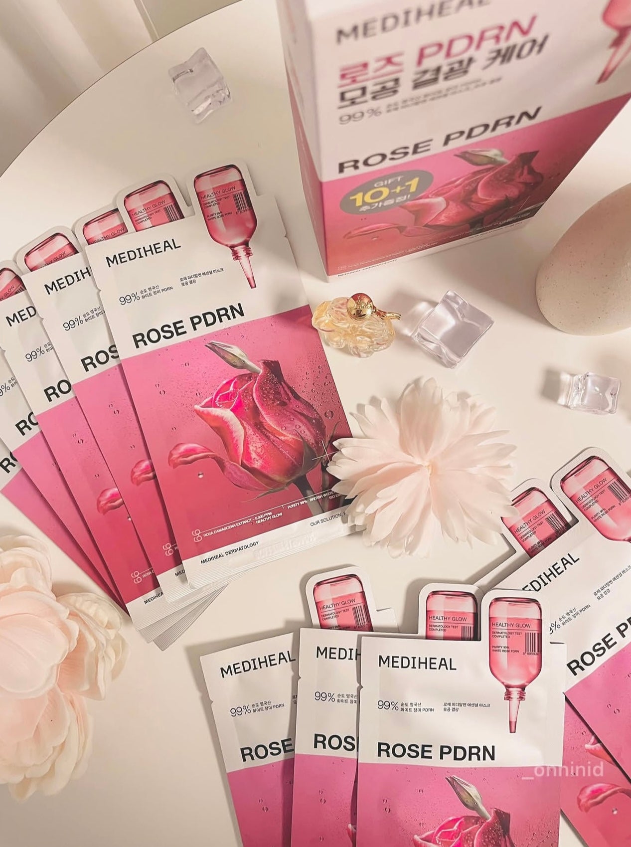 多送1片✨ Get「透光肌」✨Mediheal玫瑰PDRN 毛孔護理亮肌精華面膜|深層修復 × 毛孔緊緻 × 光澤再生 Mediheal Rose PDRN Essential Mask 🌹