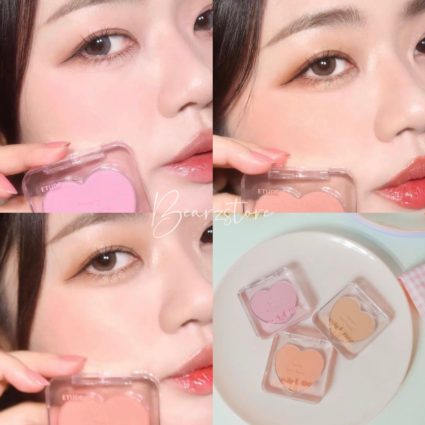 可愛感升級🧸| Etude愛戀心心光感腮紅Heart Pop Blusher💖