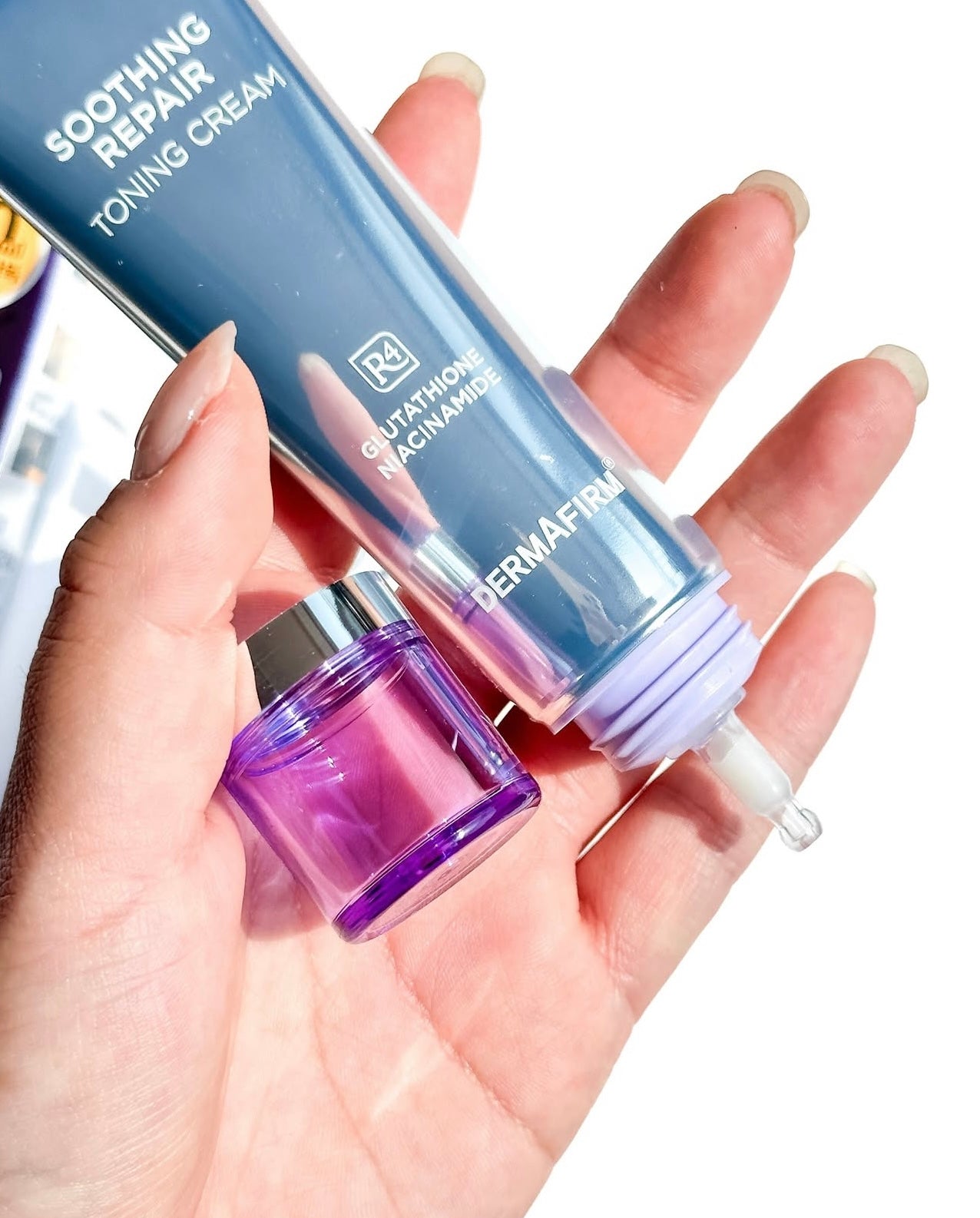 韓國專業醫美級護膚品牌👩🏼⚕️|DERMAFIRM 谷胱甘肽去瑕疵光感面霜💜✨| 雙重美白成分⭐️| DERMAFIRM SOOTHING REPAIR TONING CREAM