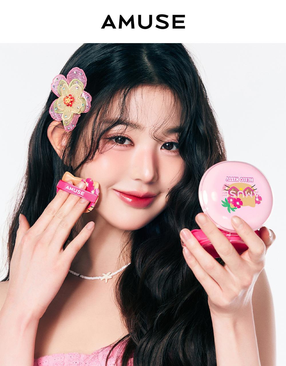 Amuse x 曬黑Hello Kitty 限定版💫Amuse 潤光光澤純素氣墊Dew Power Vegan Cushion SPF 50+ PA++++💖