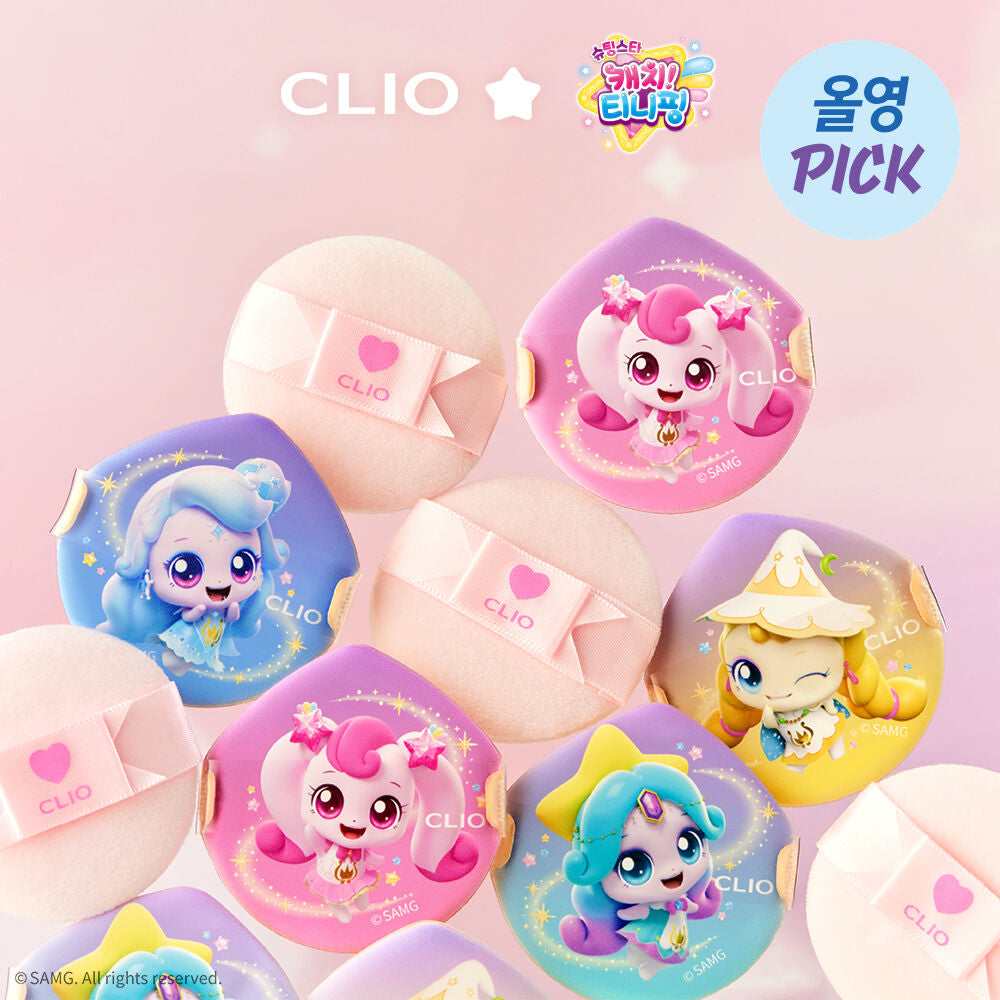 Clio x 핑스타 캐치! 티니핑卡通粉撲一套5個✨