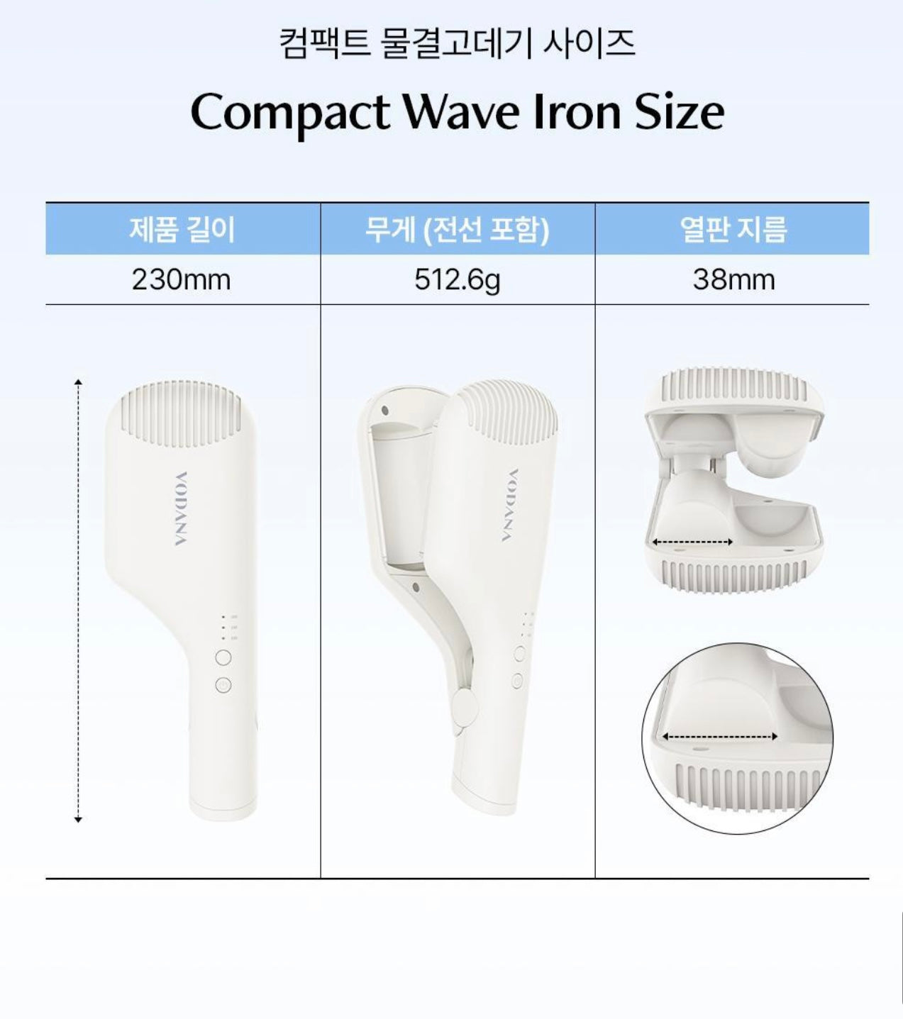 VODANA Compact Wave Iron 38mm 🕊️🤍