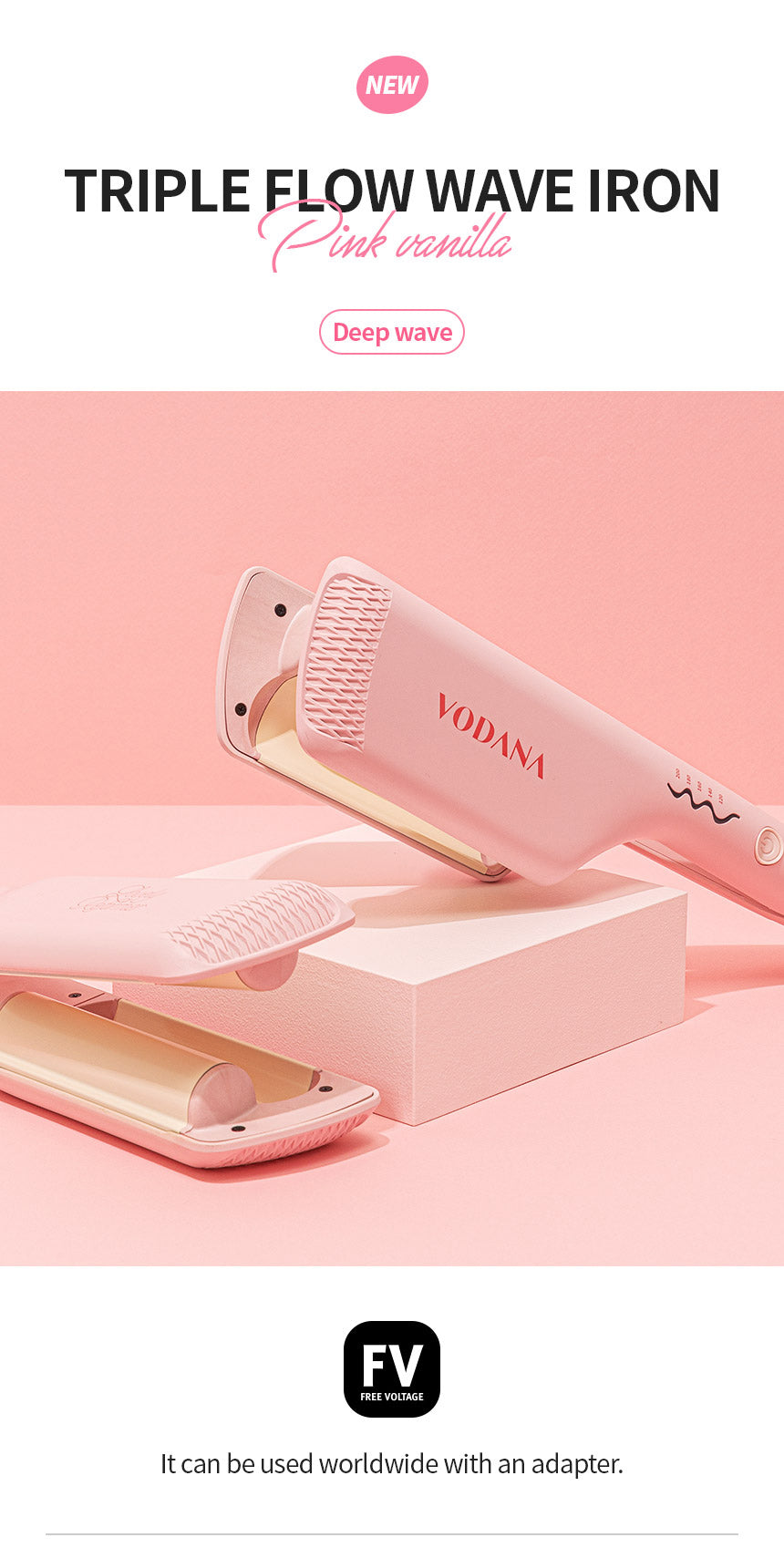 VODANA Triple Flow Wave Iron 水波紋電髮夾🕊️