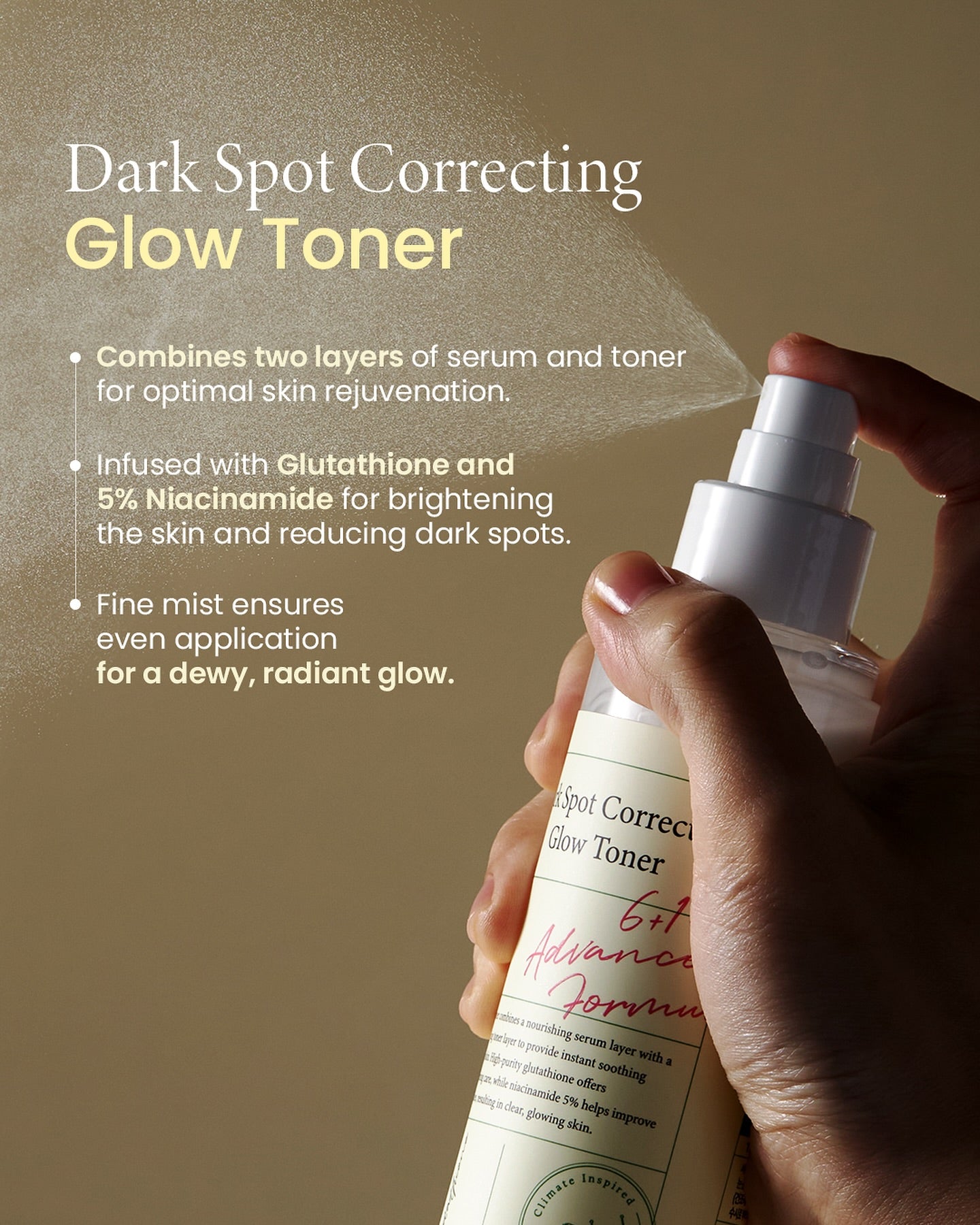Axis-y 喚膚美白極萃淡印化妝水☁️ | Axis-y Dark Spot Correcting Glow Toner✨噴霧款🌿