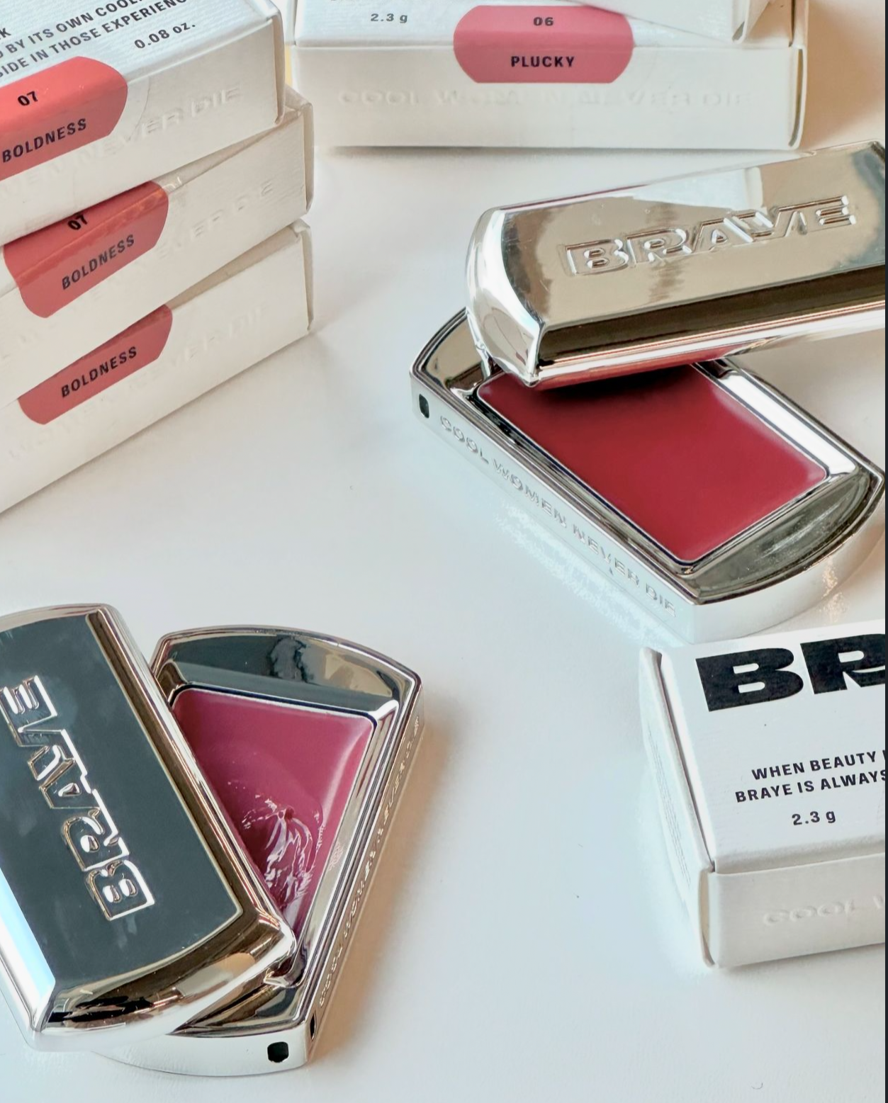 唇頰霜 X首飾🩶BRAYE 全銀便攜唇頰兩用霜BRAYE WEARING COOLNESS LIPSLEEK ᡣ𐭩