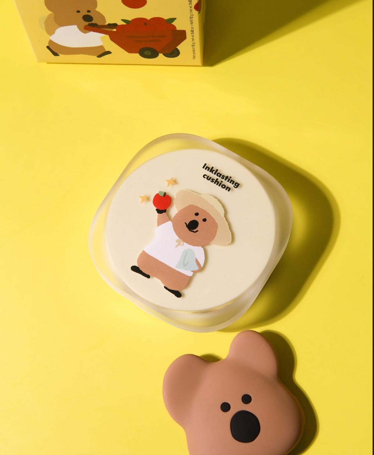 輕盈奶油肌✨THE FACE SHOP攜手韓國人氣插畫品牌Dinotaeng Ink Lasting Cushion 氣墊粉餅💖