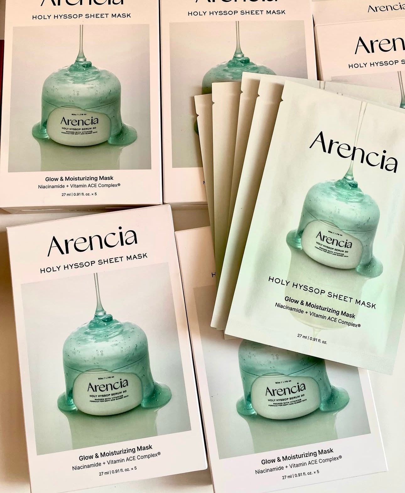 韓國大熱🔥Arencia牛膝草速效去黃美白Cool Tone面膜 | Arencia Holy Hyssop Sheet Mask| 黃皮變冷白皮既秘密