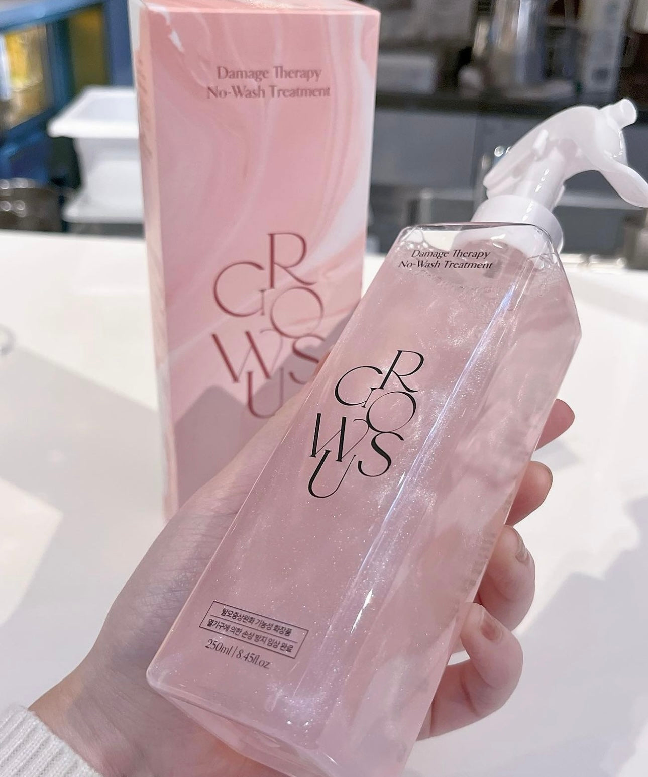 送香膏✨Growus粉紅雙重修護免沖洗護髮噴霧1+1套裝💖| Growus Damage Therapy No-Wash Treatment 🙆🏼♀️