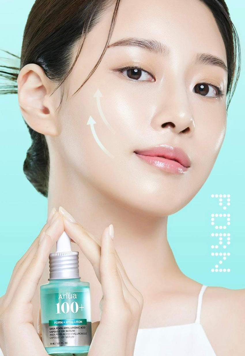 精華+面霜套裝🩵水光肌的秘密武器🪄| Anua PDRN 透明質酸膠囊超強補濕精華 🌊 醫美級水光修復精華✨ 化解榜保濕精華 第1名🏆| Anua PDRN Hyaluron Capsule 100 Serum💧
