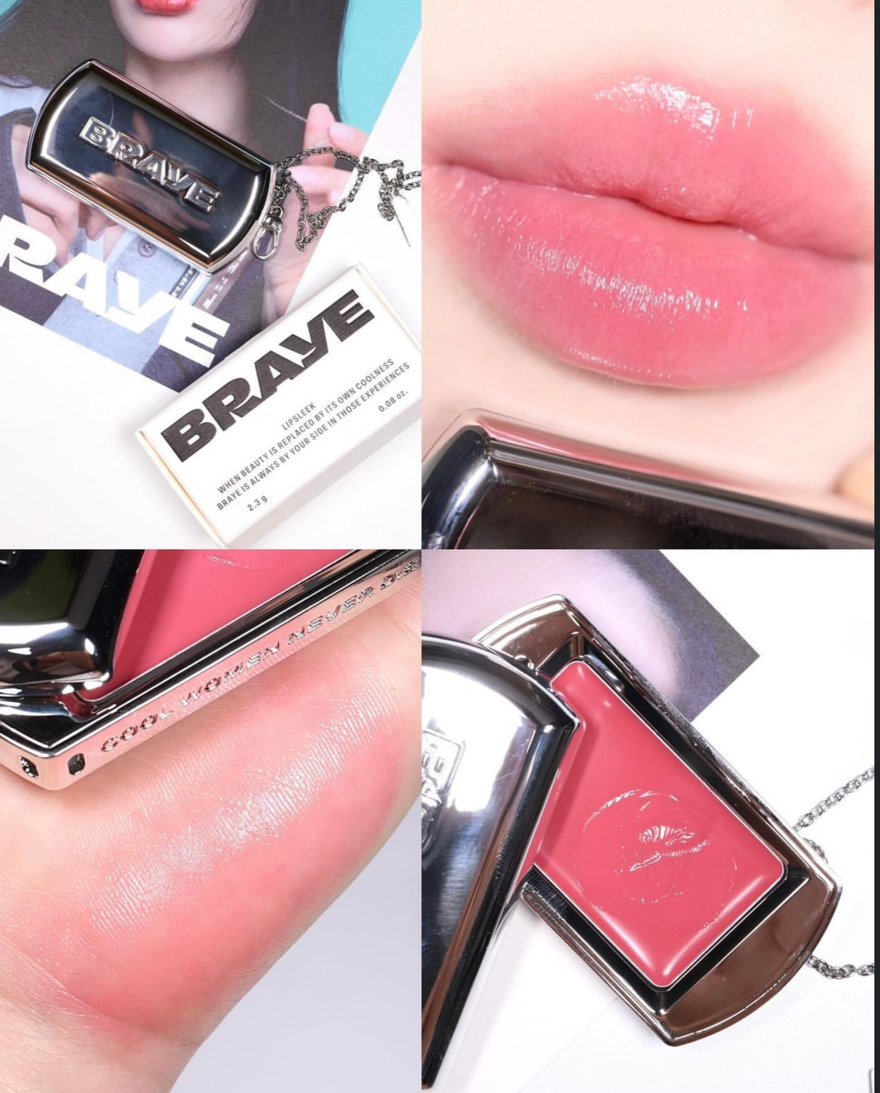 唇頰霜 X首飾🩶BRAYE 全銀便攜唇頰兩用霜BRAYE WEARING COOLNESS LIPSLEEK ᡣ𐭩