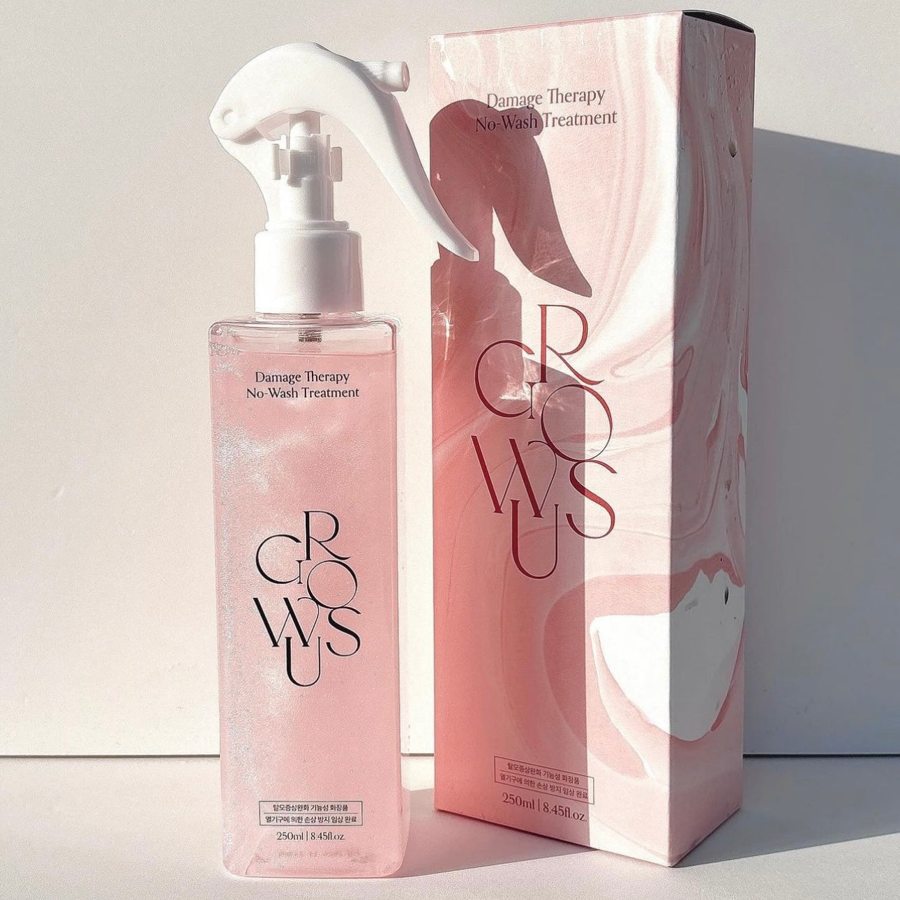 Growus粉紅雙重修護免沖洗護髮噴霧💖| Growus Damage Therapy No-Wash Treatment 🙆🏼♀️