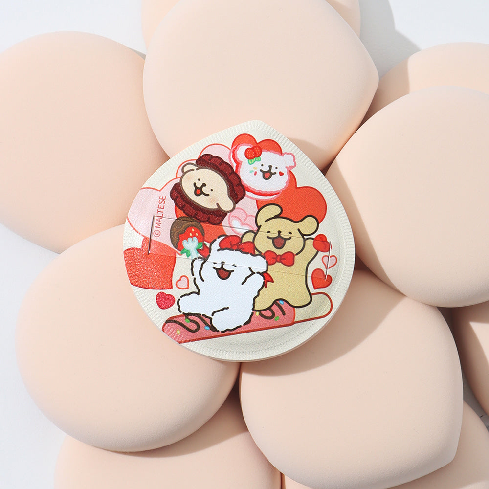Maltese超可愛線條狗化妝粉撲系列🐶