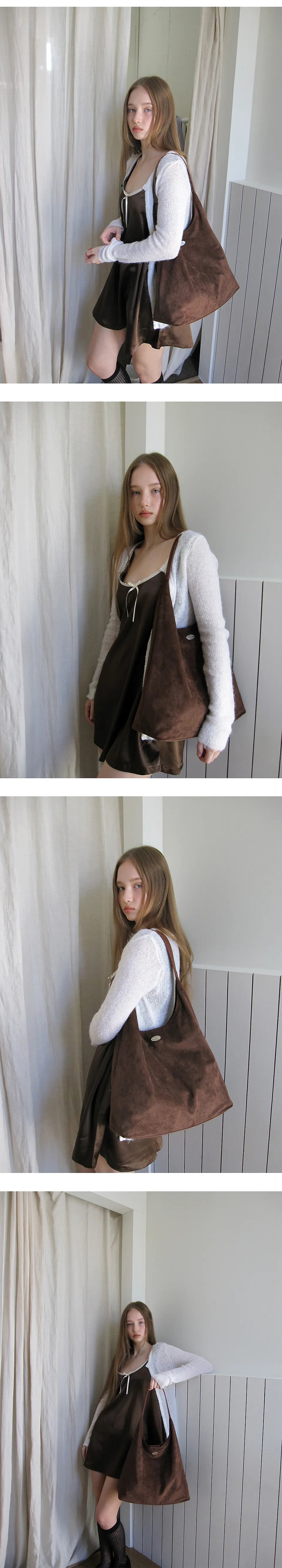 韓國小眾品牌🇰🇷Merci Suede Shoulder Bag 側孭袋👝