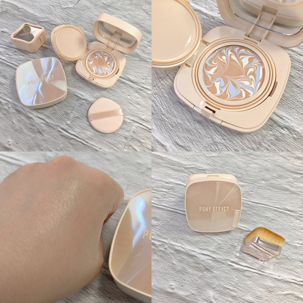 Pony Effect寶石光精華爆水光澤肌粉餅SPF50+ PA+++ | 養膚型底妝 💎