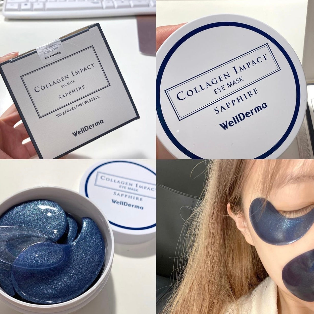 推薦眼乾、細紋人士✨|WELLDERMA 膠原蛋白深層滋潤水凝膠眼膜WellDerma Sapphire Collagen Impact Eye💦