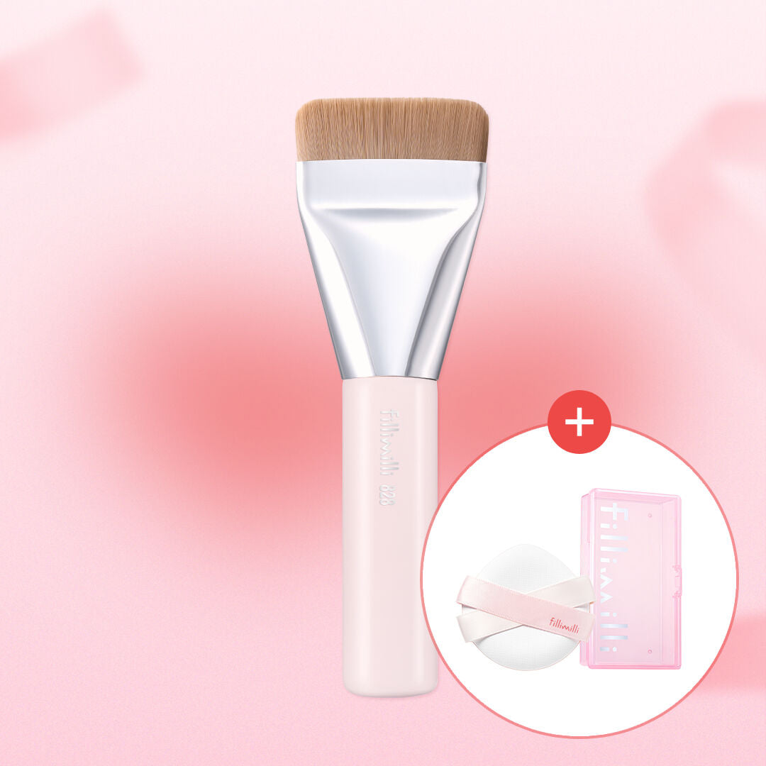 FilliMilli 便攜一字掃粉底掃連收納盒 限量芭蕾舞系列🩰 | FilliMilli 828 Mini Spatula Brush🩷