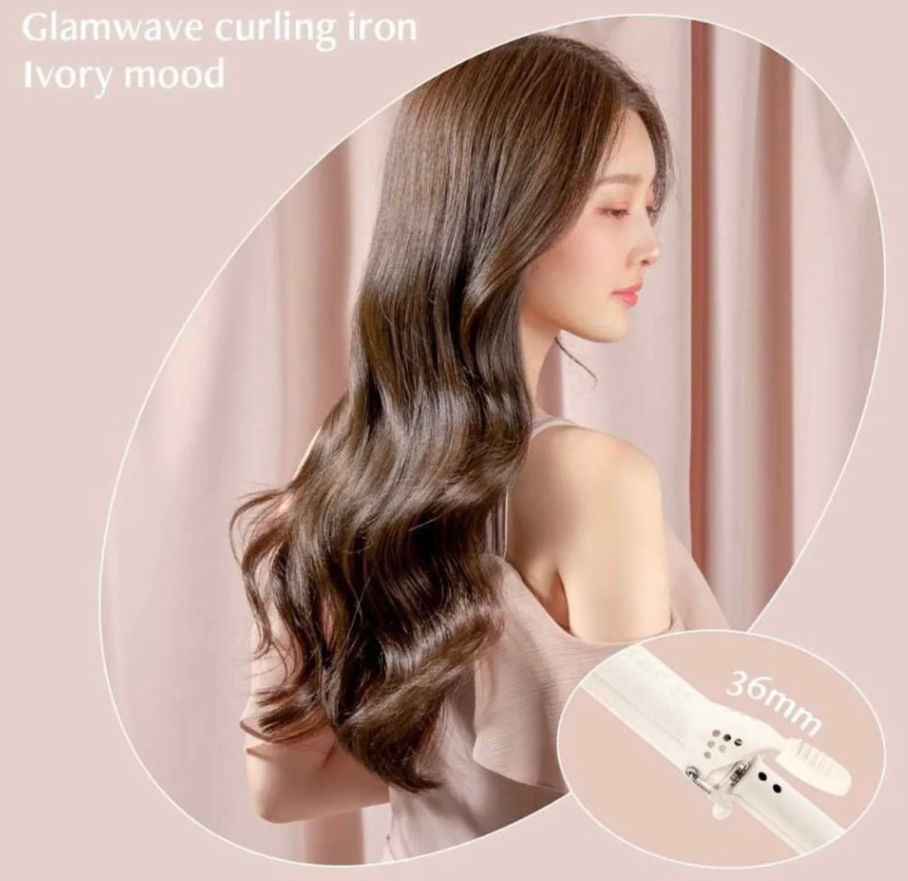 打造溫柔女神水波紋🙋🏼♀️VODANA Glam Wave Curling Iron 36mm - #Ivory Mood 陶瓷負離子捲髮棒 限量版象牙白🤍