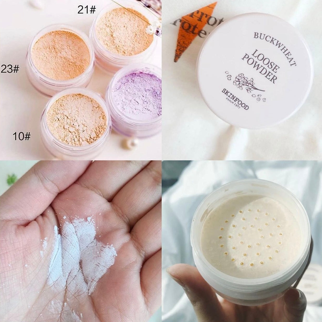 千萬不要停產❤️🔥| Skinfood親膚小麥持久定妝霧感有色碎粉 Skinfood Backwheat Loose Powder🌾