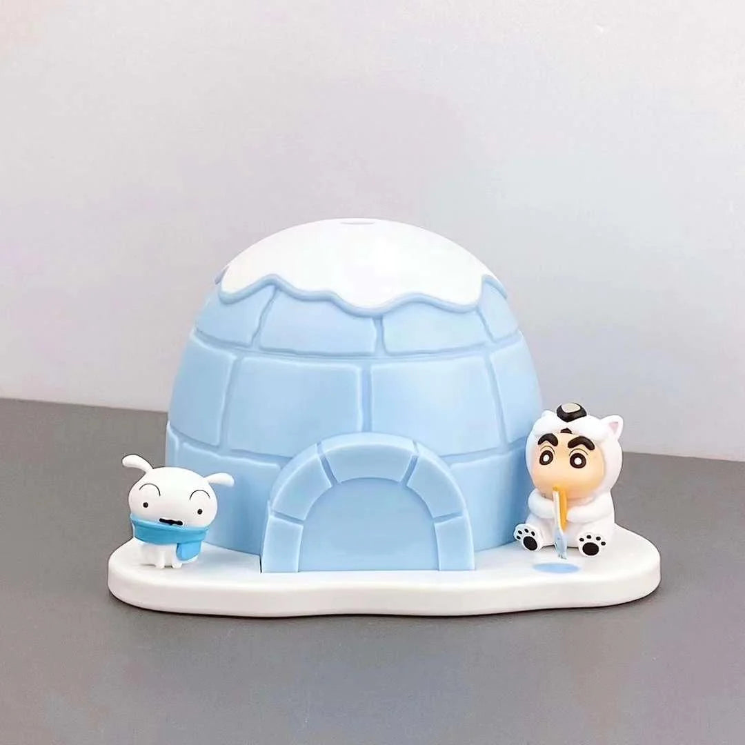 超可愛🥰韓國限定版|雪地釣魚蠟筆小新USB加濕器 🎣