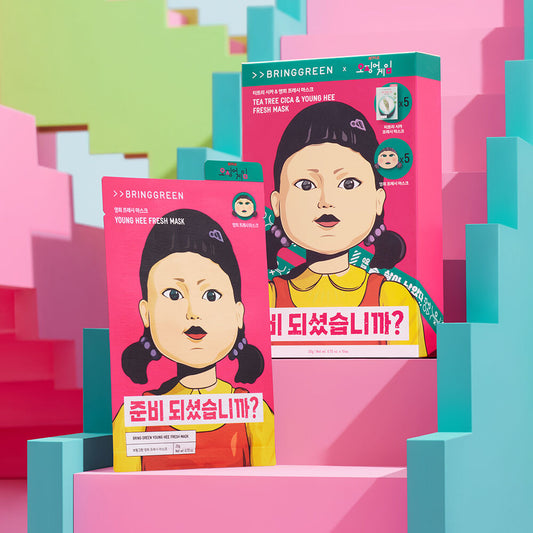魷魚遊戲合作款🦑VEGAN純素面膜🌿| BRING GREEN 茶樹修護舒緩面膜| 為肌膚帶來茶樹的清爽鎮靜效果❄️