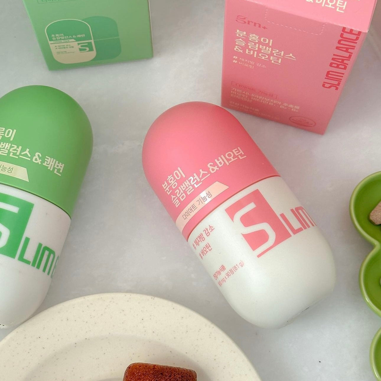 滿足追求苗條減脂同時有健康活力既你🙋🏼♀️| GRN+ 窈窕活力小粉瓶GRN+ 輕盈暢通小綠瓶瘦身套裝