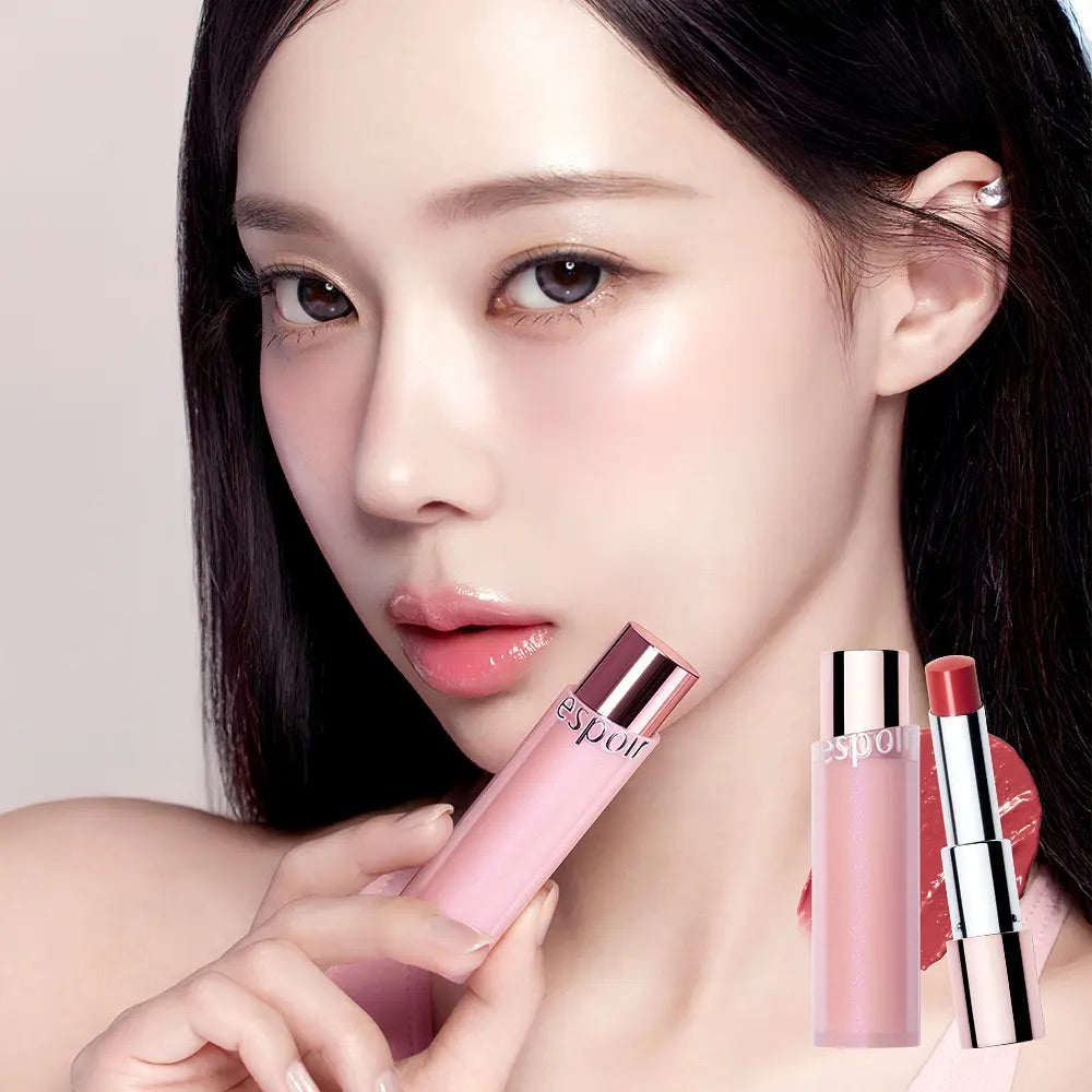 送化妝包/mini唇釉✨ Espoir Roselight bare glow lip balm 玫瑰裸光潤唇膏🌹