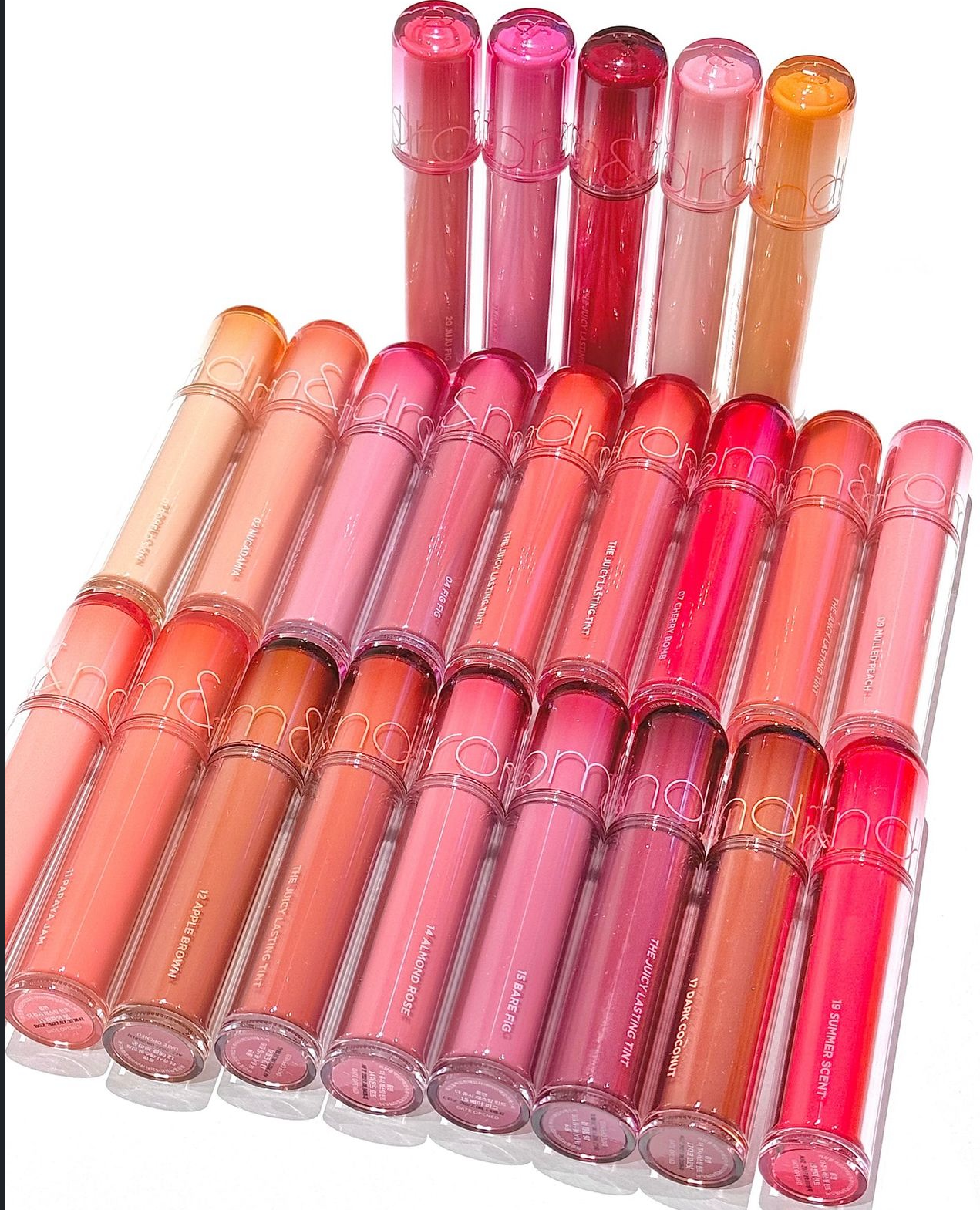 送2枝mini tint✨Romand 果汁水潤玻璃唇釉 The Juicy Lasting Tint 🔮