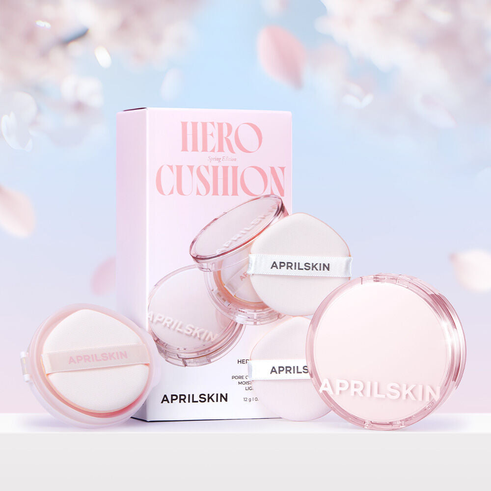 春日限定包裝+改良版🌸Aprilskin 柔霧無瑕持妝氣墊 Aprilskin Hero Cushion Spring Edition SPF50+/PA+++
