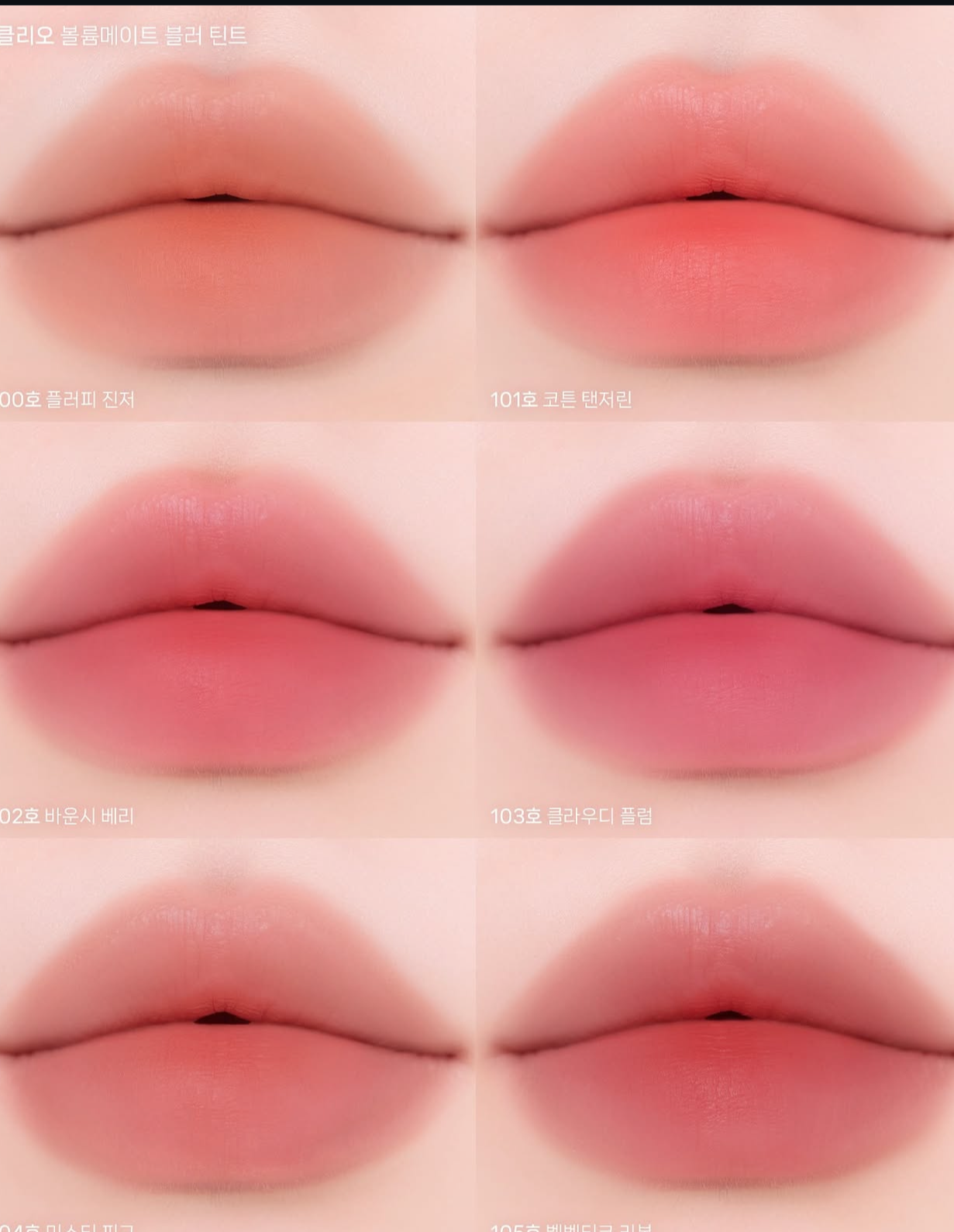 Clio Volumate Blur Gloss霧面水潤豐盈唇釉系列💗