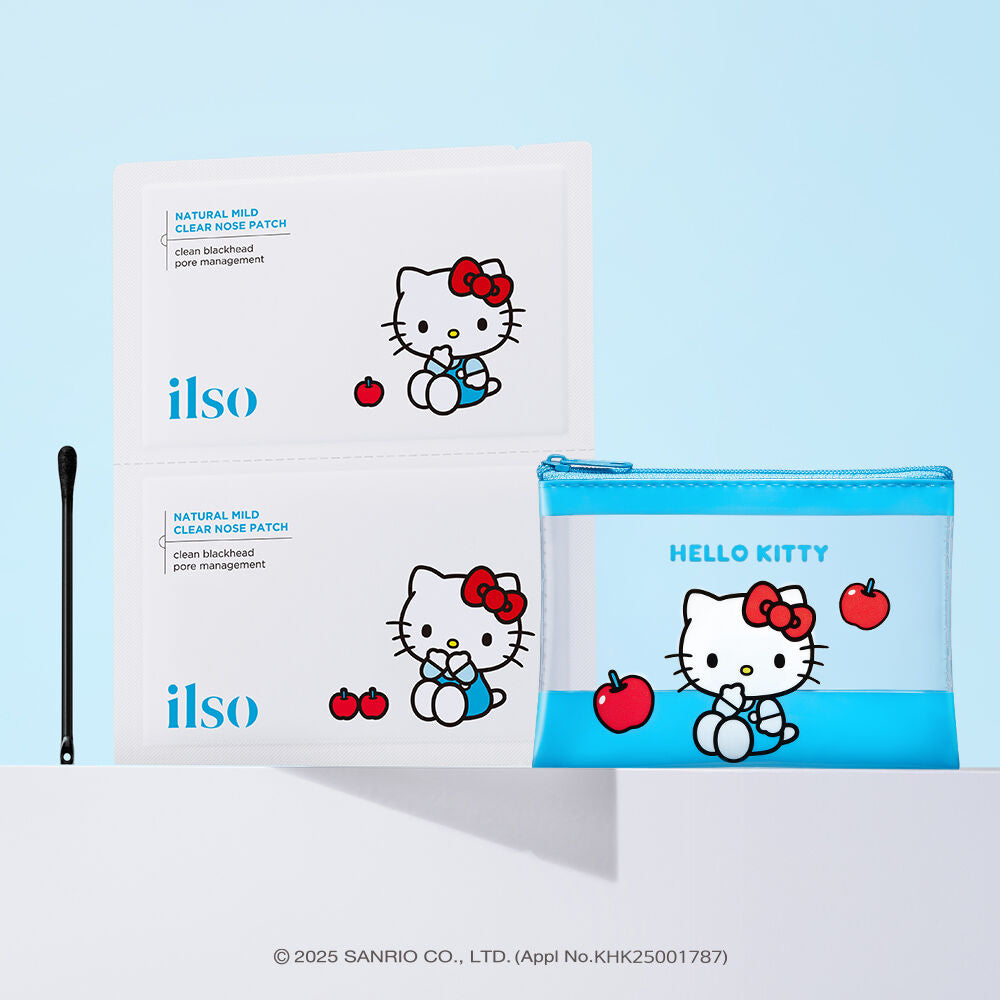 送Hello Kitty收納包💖專為黑頭、皮脂及毛孔研發| ilso 溫和粉刺黑頭深層清潔導出鼻膜 Natural Mild Clear Nose Pack✨