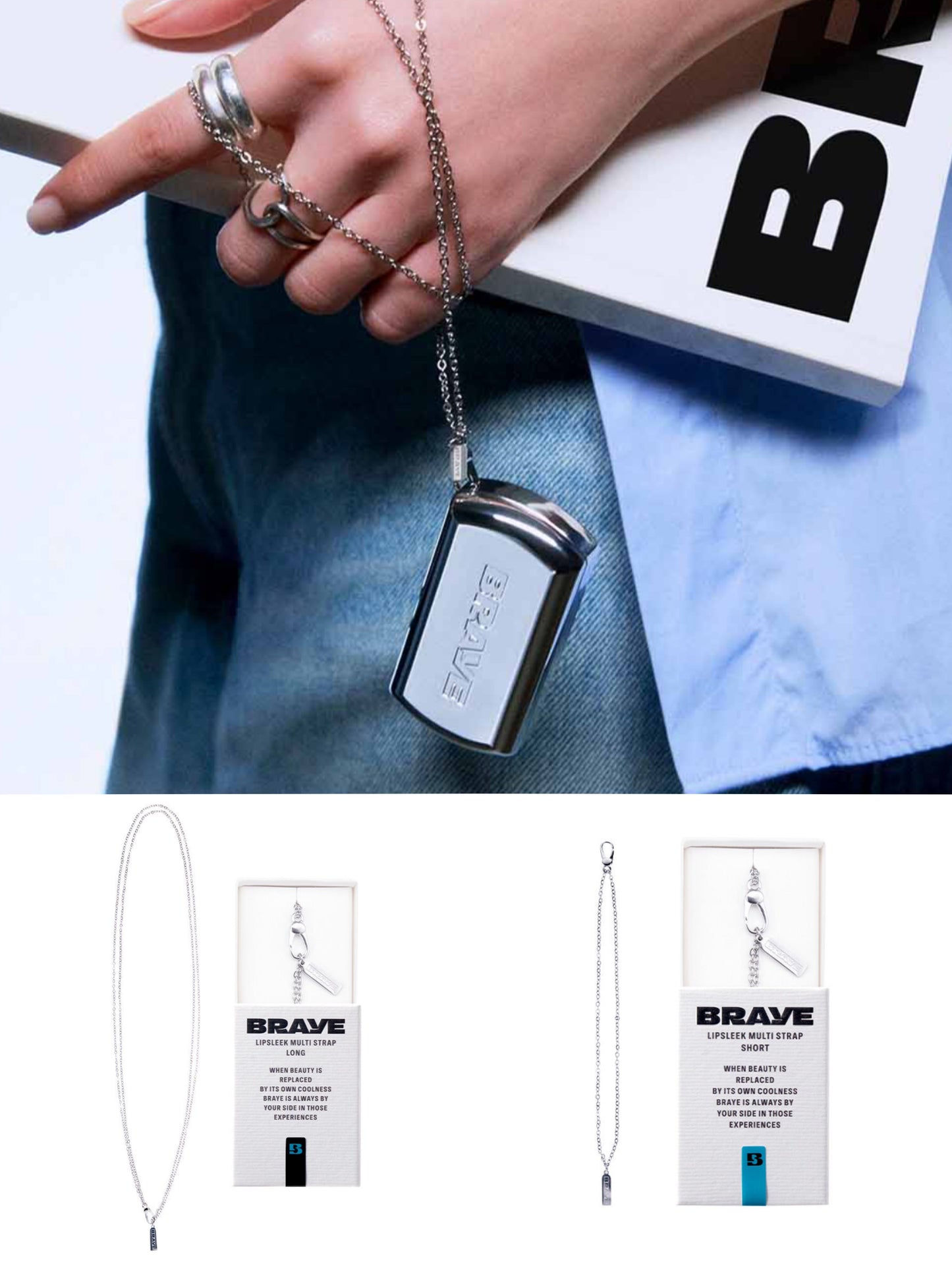 唇頰霜 X首飾🩶BRAYE 全銀便攜唇頰兩用霜BRAYE WEARING COOLNESS LIPSLEEK ᡣ𐭩