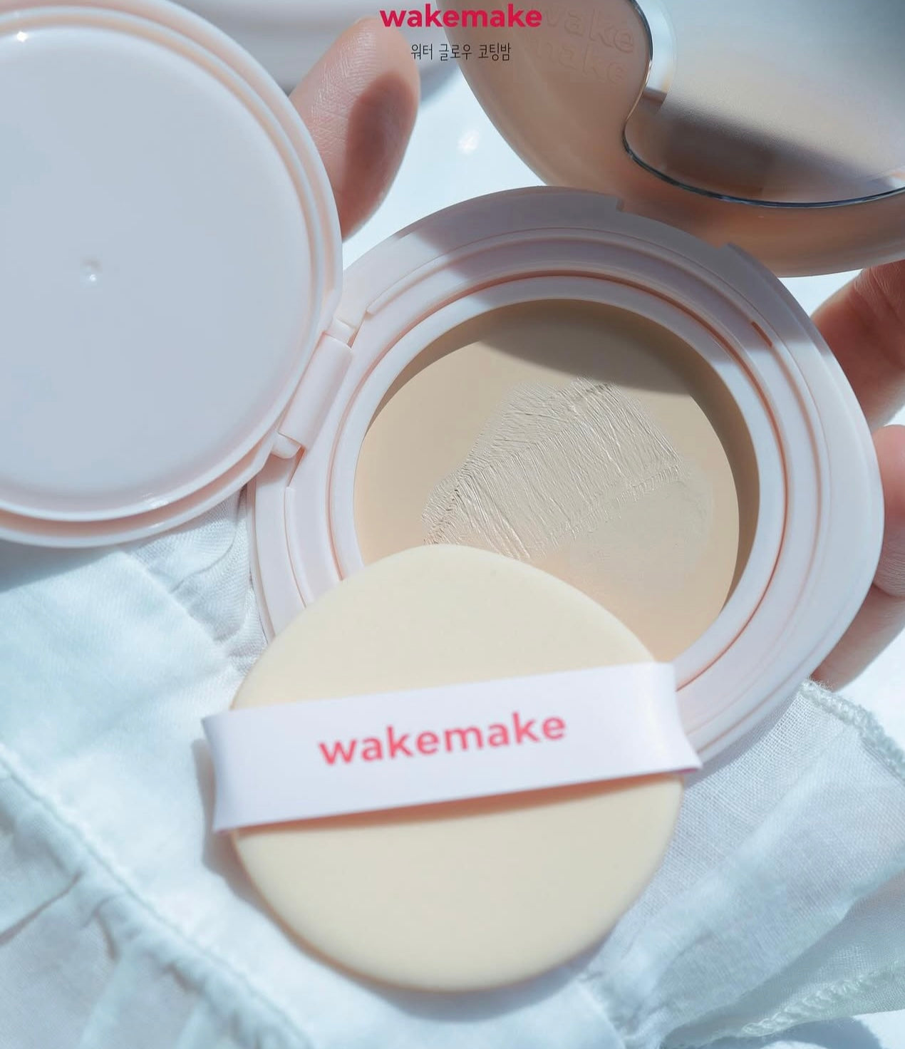 送上妝掃+化妝包!WAKEMAKE 水光瓷肌塗層膏粉底✨Water Glow Coating Balm