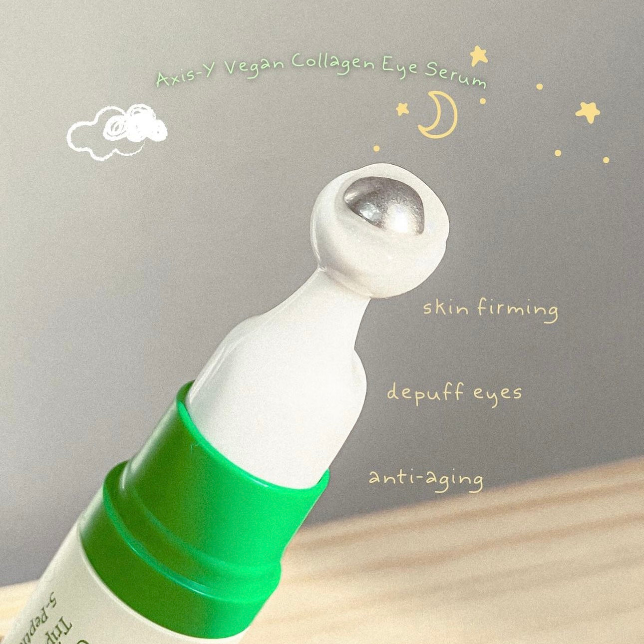 舒緩疲憊又乾燥眼周肌膚💆🏼♀️| AXIS-Y 純素膠原蛋白提亮撫紋眼部滾珠精華 | AXIS-Y Vegan Collagen Eye Serum🌿