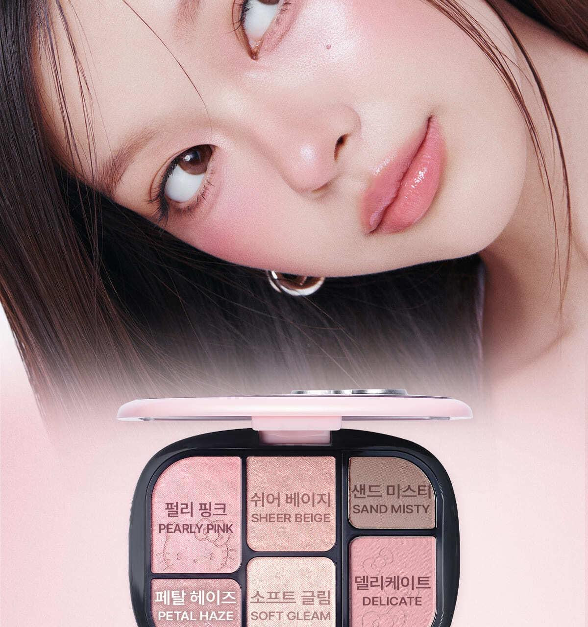 🖤 WAKEMAKE X Hello Kitty Black Edition 聯名彩妝全系列✨ 🖤 6色多用途綜合盤 Soft Sheer Multi-Palette
