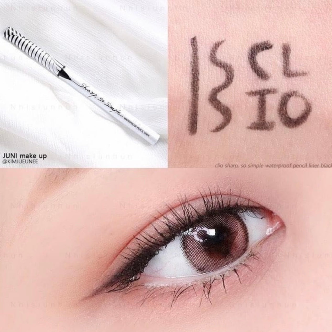 宋智雅都在用💖| Clio 纖細防水眼線膠筆 Clio Sharp So Simple Waterproof Pencil Liner| 防暈防水防油🪄