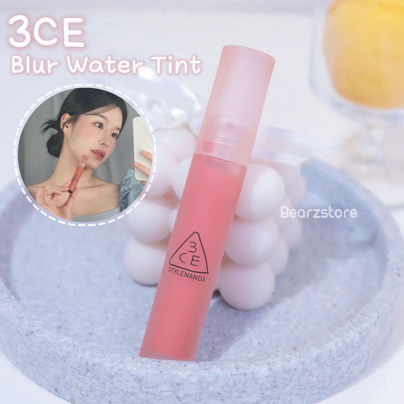 送mini唇釉+ 心心匙扣✨|3CE自然柔和雲霧持久唇釉Blur