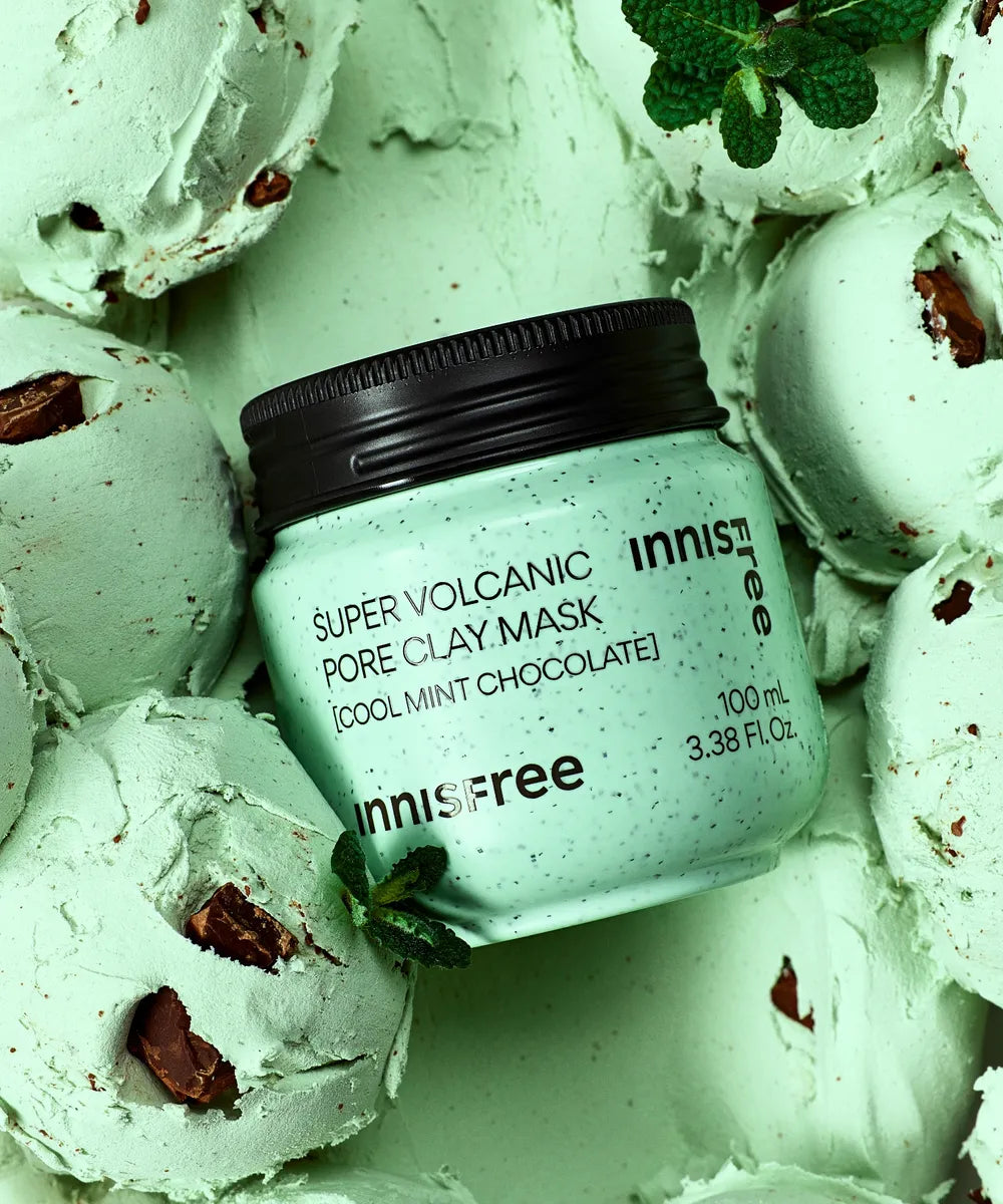 【限量發售】為肌膚送上一口清涼雪糕❄️| Innisfree 薄荷朱古力超級火山泥毛孔潔淨面膜限量版🩵🍫
