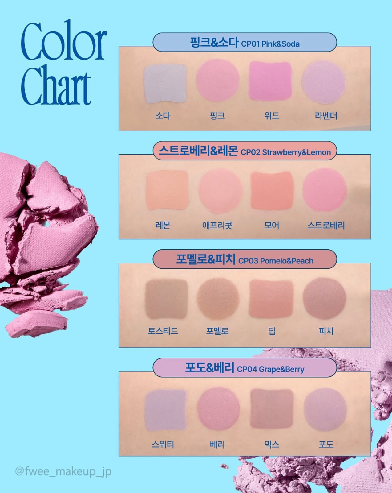 最新推出🍬fwee超可愛口袋果凍腮紅調色板🎨