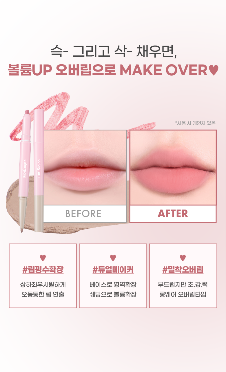 高CP值🌟l Colorgram All-in-one Over Lip Maker 多用途立體雙頭唇線筆🎶