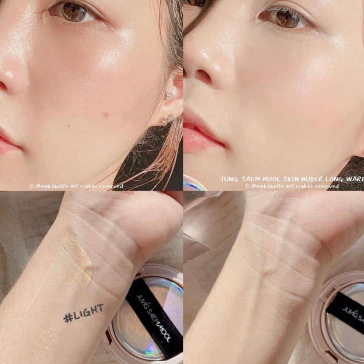 自留🤤韓國冷門專業級No.1底妝✨|JUNG SAEM MOOL 裸妝感持久氣墊粉餅 SPF50+ PA+++| JUNG SAEM MOOL Essential Skin Nuder Cushion