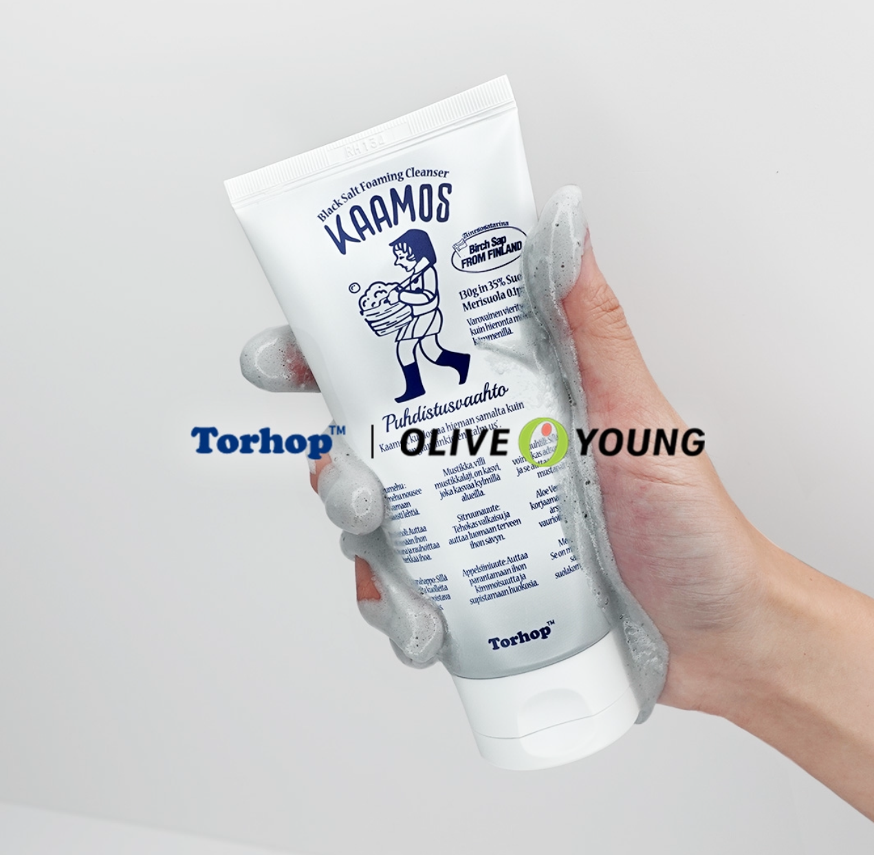 大熱🔥 韓國小眾品牌⭐️ Torhop 黑鹽去黑頭粉刺泡沫潔面乳 Torhop Kaamos Black Salt Foaming Cleanser